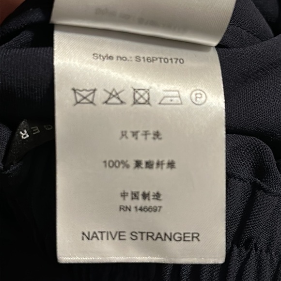 REVOLVE Native Stranger Drawstring Drapey Pant‎ in Navy Small #S16PT0170 - Picture 14 of 14